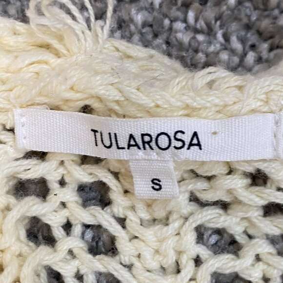 Tularosa Pullover Knit V-neck Sweater 3/4 Sleeve Oversized Top Size Small - Picture 5 of 7
